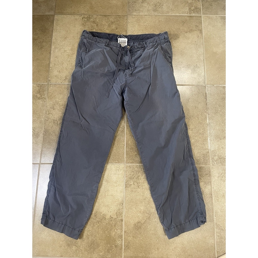 Tommy Bahama Relax Pants Mens Sz 42 Drawstring Cotton Tencel Blend Gray Beach